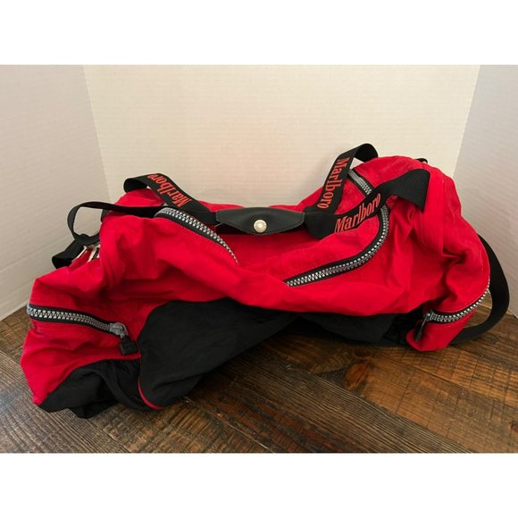 Marlboro Bags Vintage Marlboro Unlimited Red Duffle Bag Poshmark